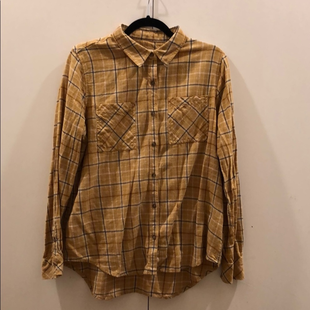 Plaid Flannel Shirt (size:M)